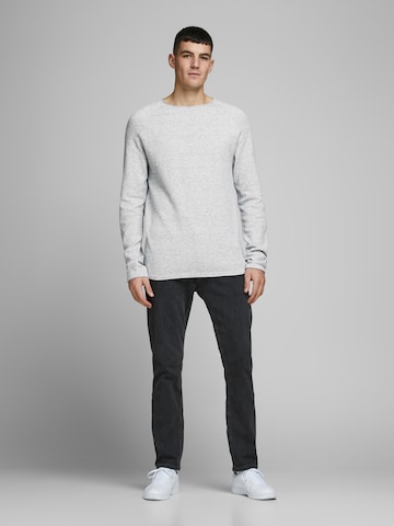 JACK & JONES Regularny krój Sweter 'Hill' w kolorze szary