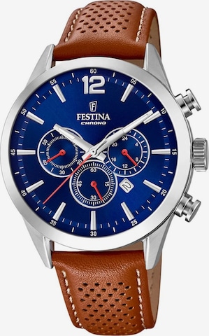 Montre à affichage analogique 'Chronograph TIMELESS CHRONOGRAPH' FESTINA en bleu : devant