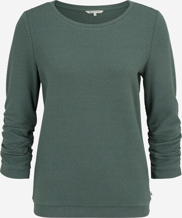 Sweat-shirt TOM TAILOR en vert : devant