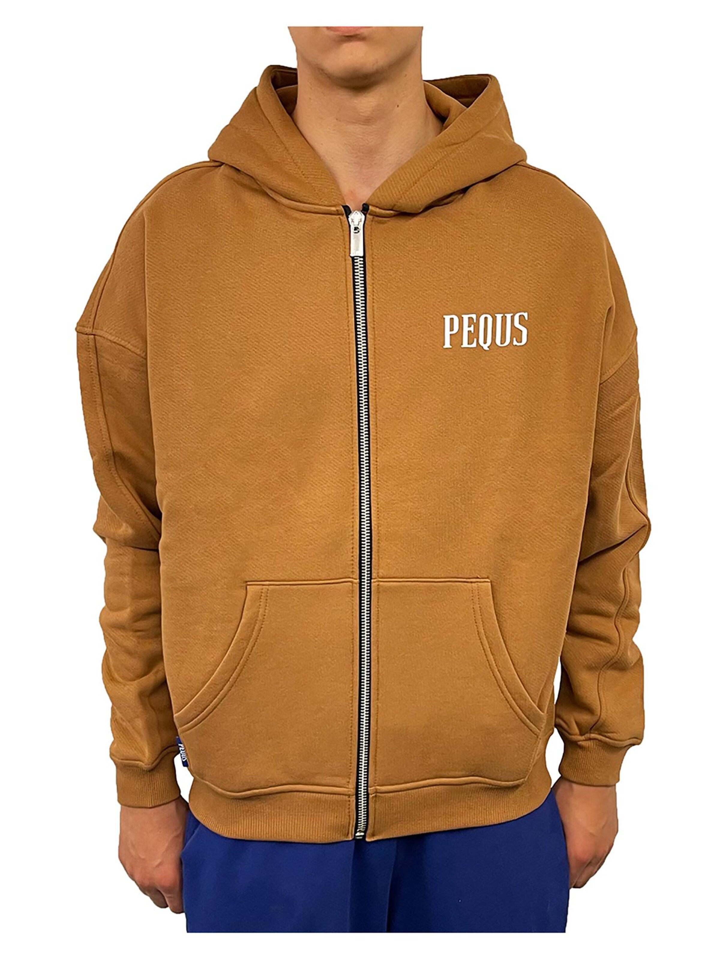 Pequs Sweatshirt 'Island of Heartbreaks' in Brown: front