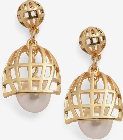SOHI Boucles d'oreilles 'Ceres' en or / blanc, Vue avec produit