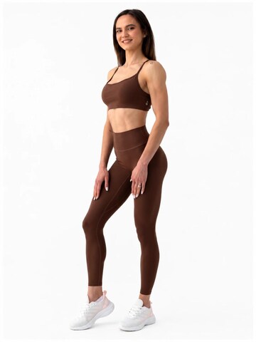 2SKIN - Slimfit Pantalón deportivo en marrón