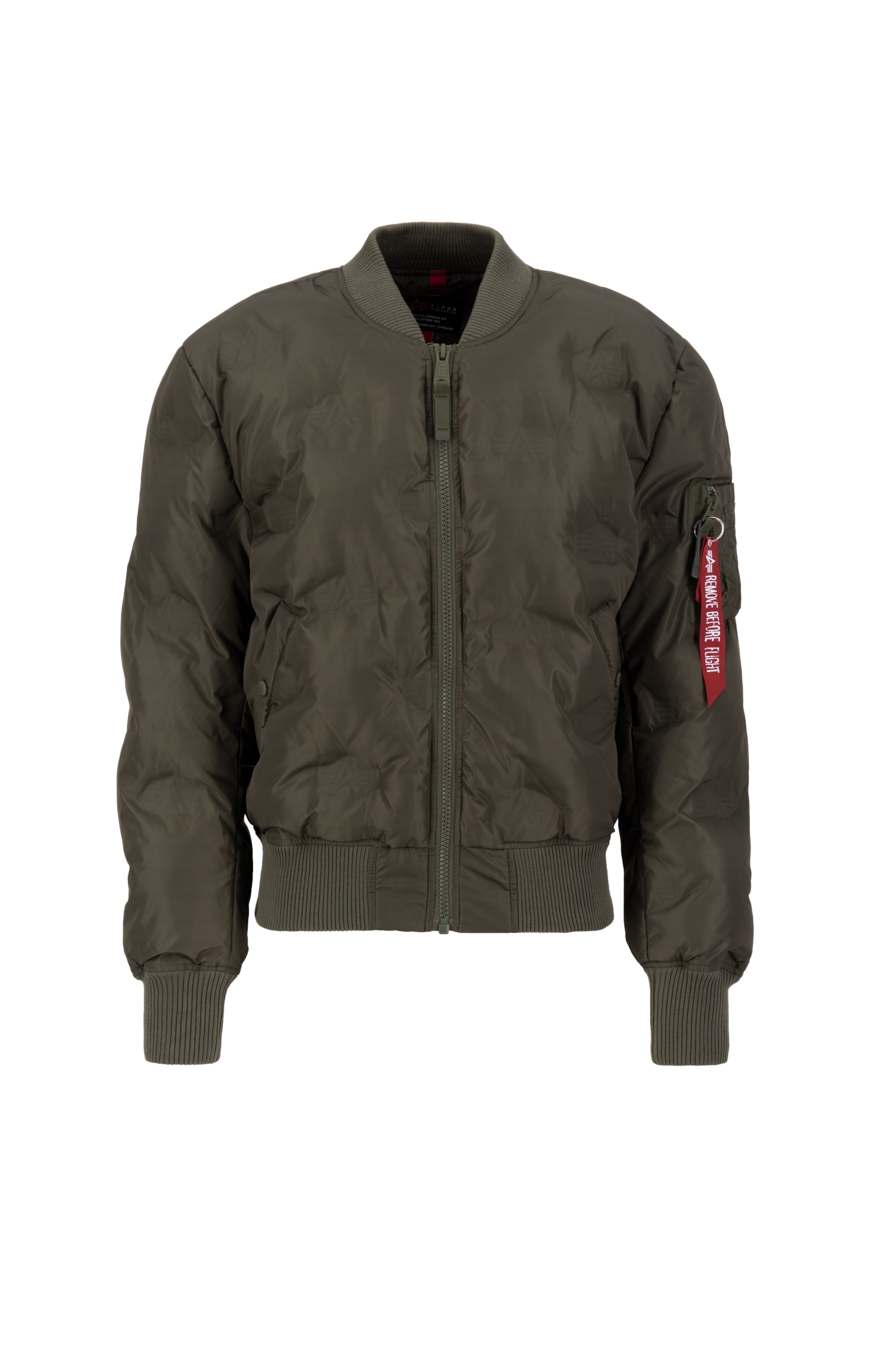 ALPHA INDUSTRIES Övergångsjacka 'MA-1' i grön: framsida