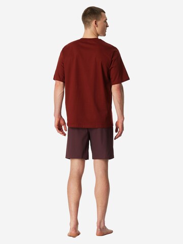 SCHIESSER Pyjama kurz 'Comfort Essentials'‌‌ in Rot