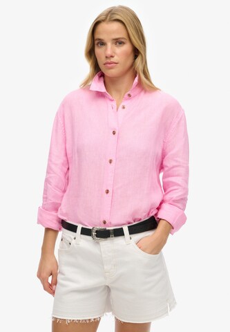 Superdry Blouse in Groen: voorkant