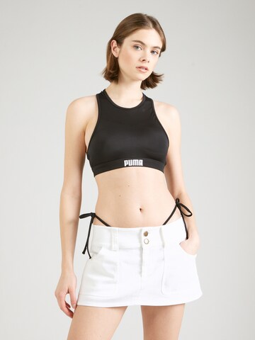 Bustino Top per bikini di PUMA in nero: frontale