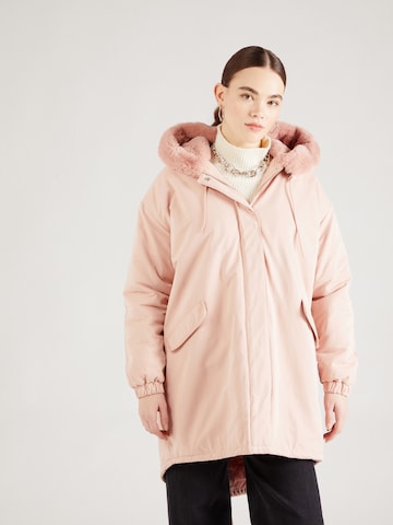 River Island Winterparka in Roze: voorkant