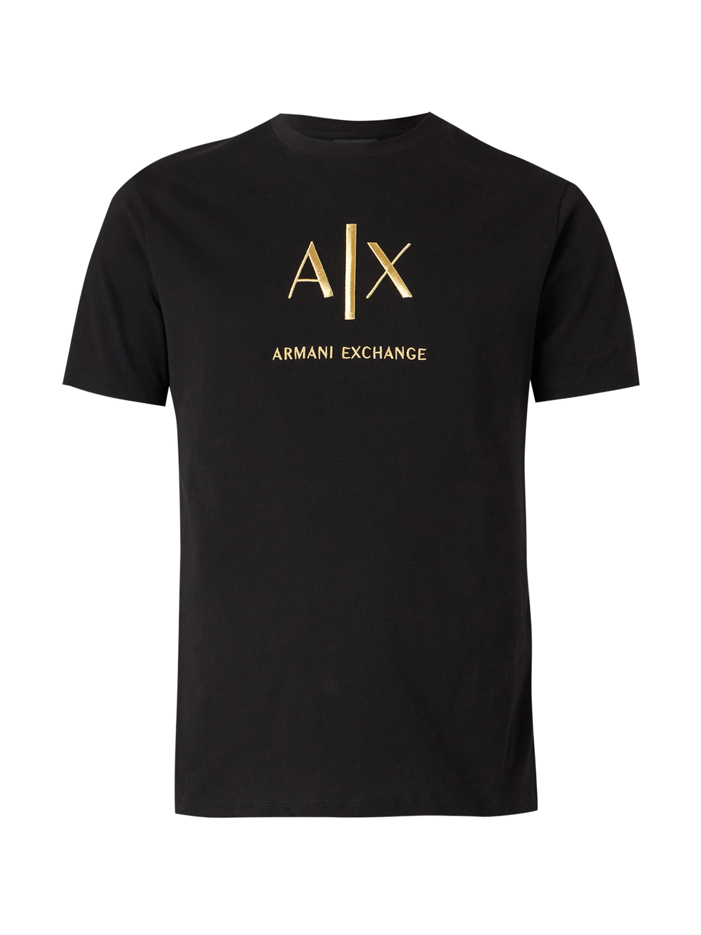 ARMANI EXCHANGE Тениска в черно: отпред