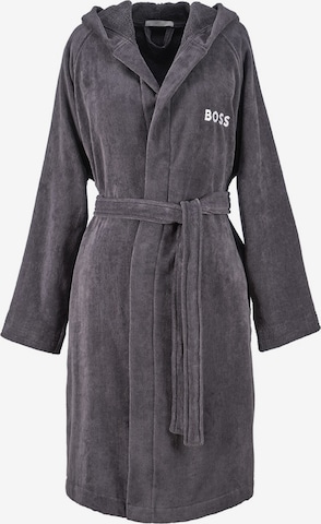 BOSS Long Bathrobe 'PLAIN' in Grey: front