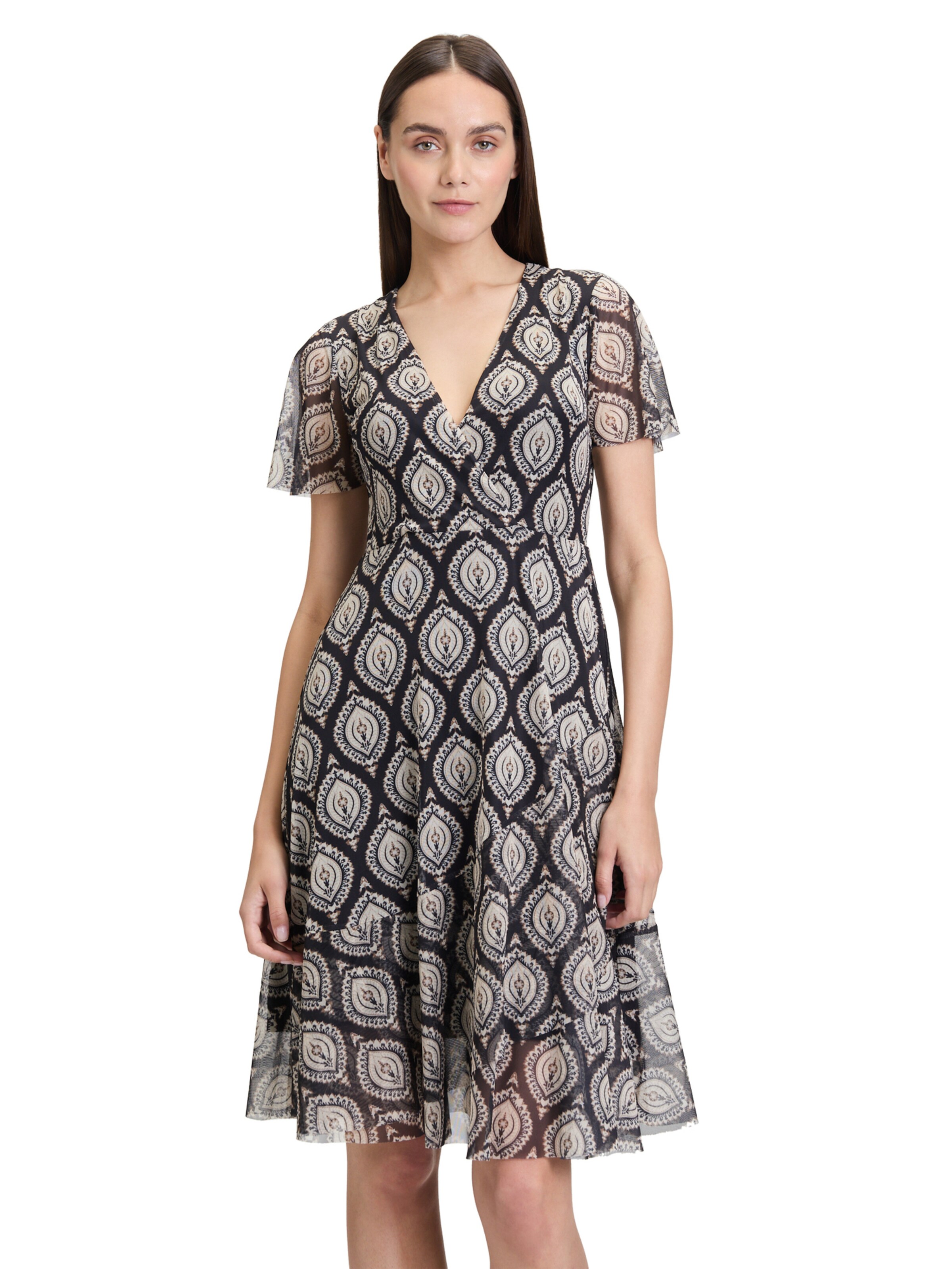 Cartoon Dress in Black: front