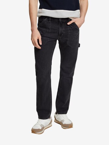 ESPRIT Regular Jeans in Zwart: voorkant