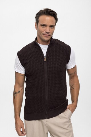 Vestes en maille Felix Hardy en marron : devant