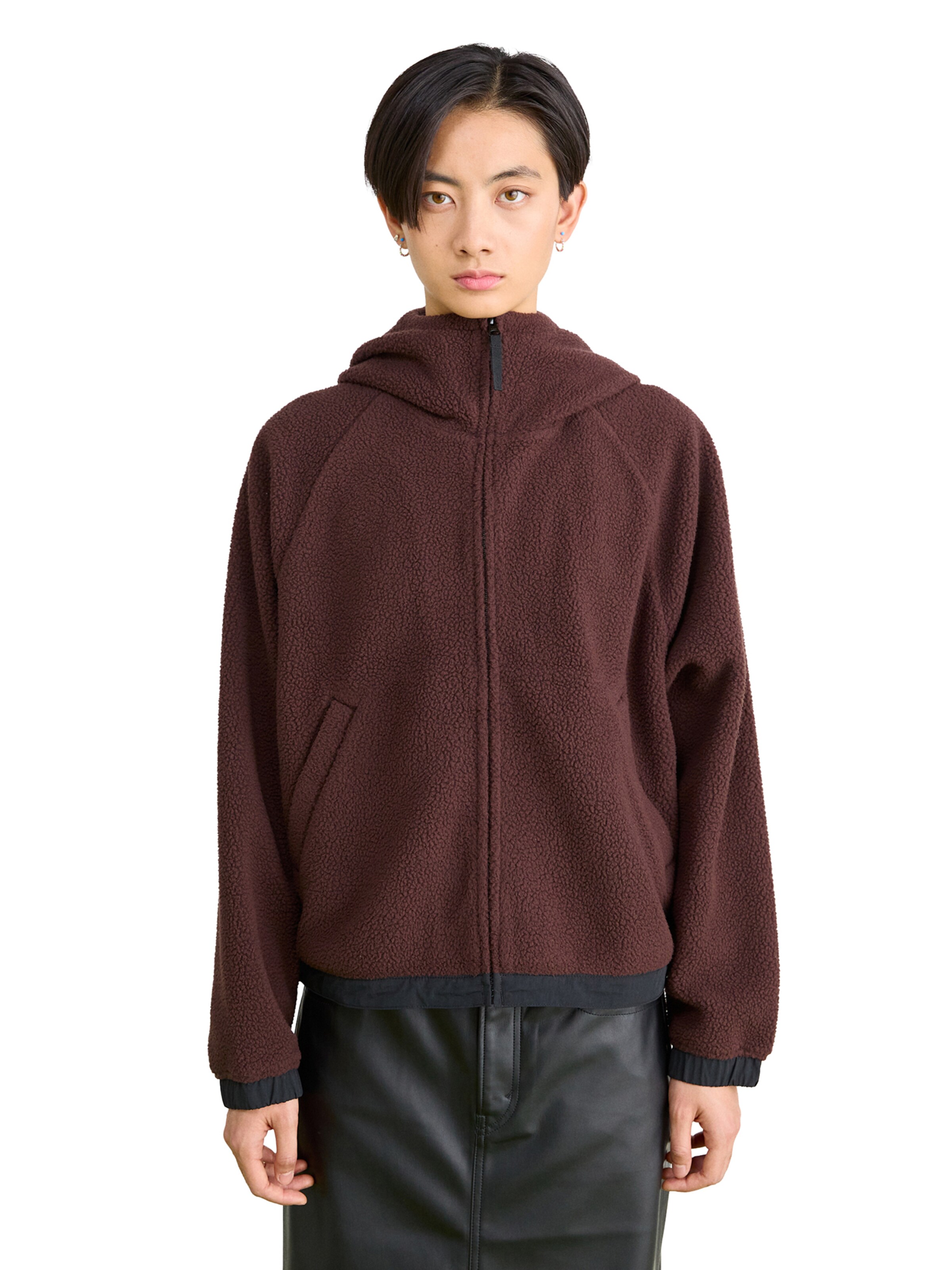 Carhartt WIP Ζακέτα φλις 'Helix' σε καφέ: μπροστά