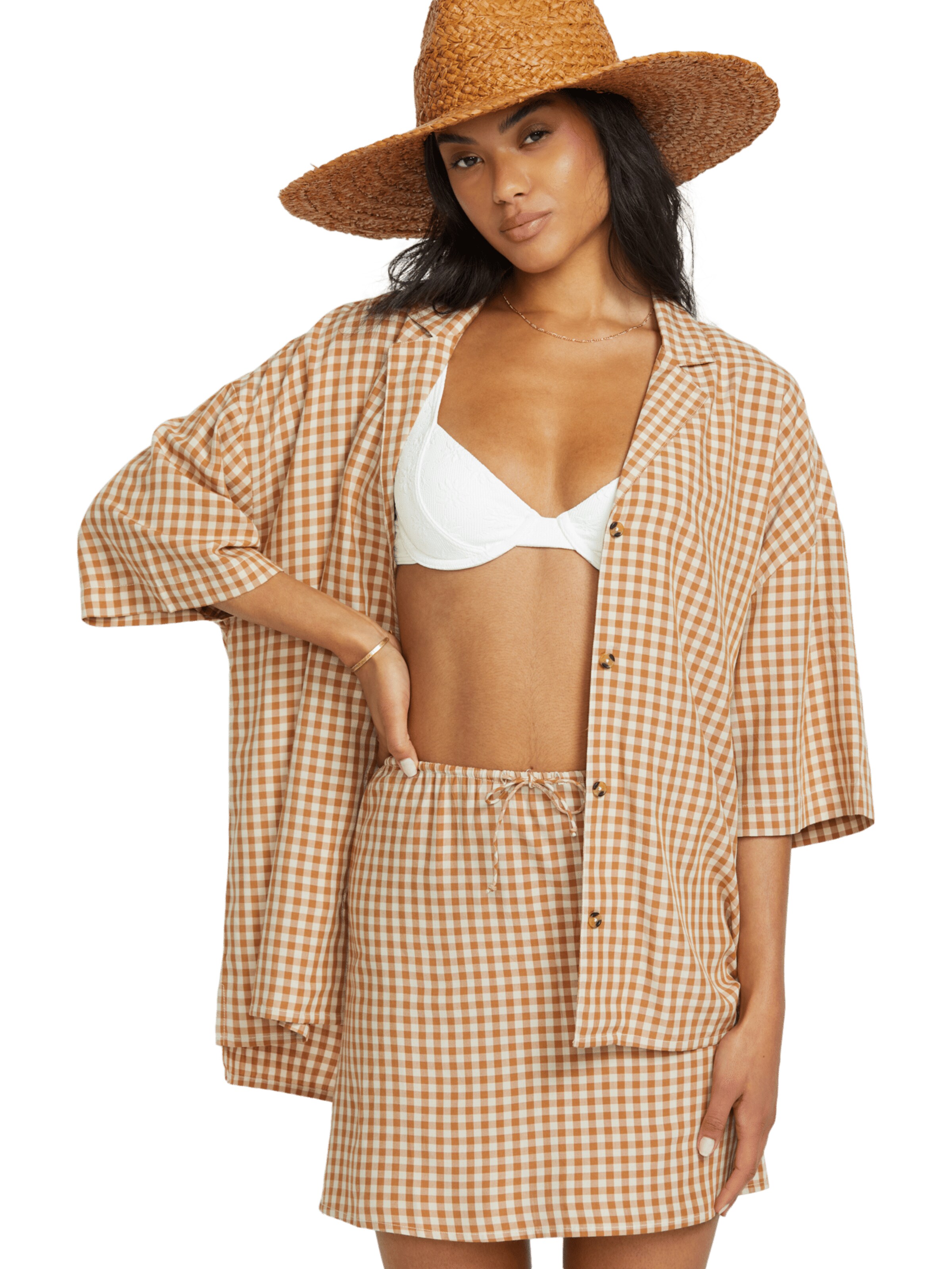 BILLABONG Blouse 'Beach Side' in Bruin