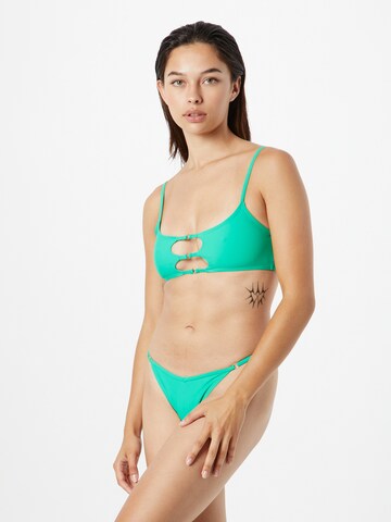 Nasty Gal Triangle Bikini in Green: front