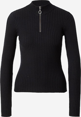 PIECES Sweater 'Crista' in Black: front