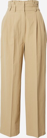 Loosefit Pantalon à pince 'Becky' EDITED en beige : devant