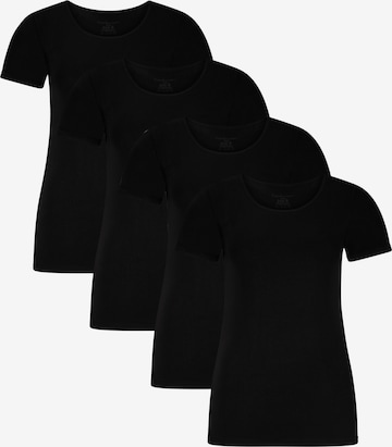 Maglietta intima di Bamboo basics in nero: frontale