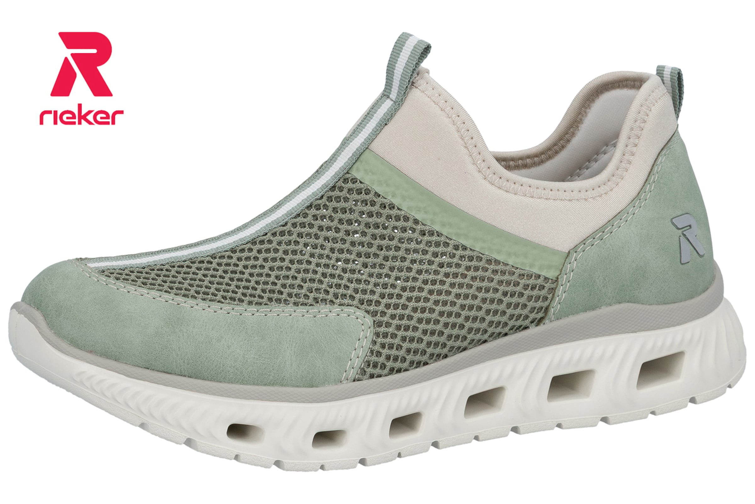 Rieker Slipper in Grün: Vorderseite