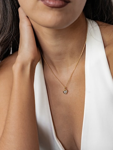 Hey Happiness Necklace 'Crystal Love' in Gold: front
