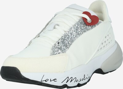 Love Moschino Zapatillas deportivas bajas en plata / blanco, Vista del producto