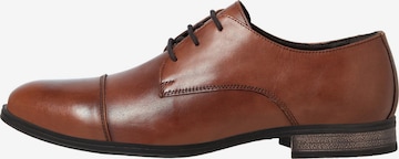 JACK & JONES - Zapatos con cordón 'Raymond' en marrón: frente
