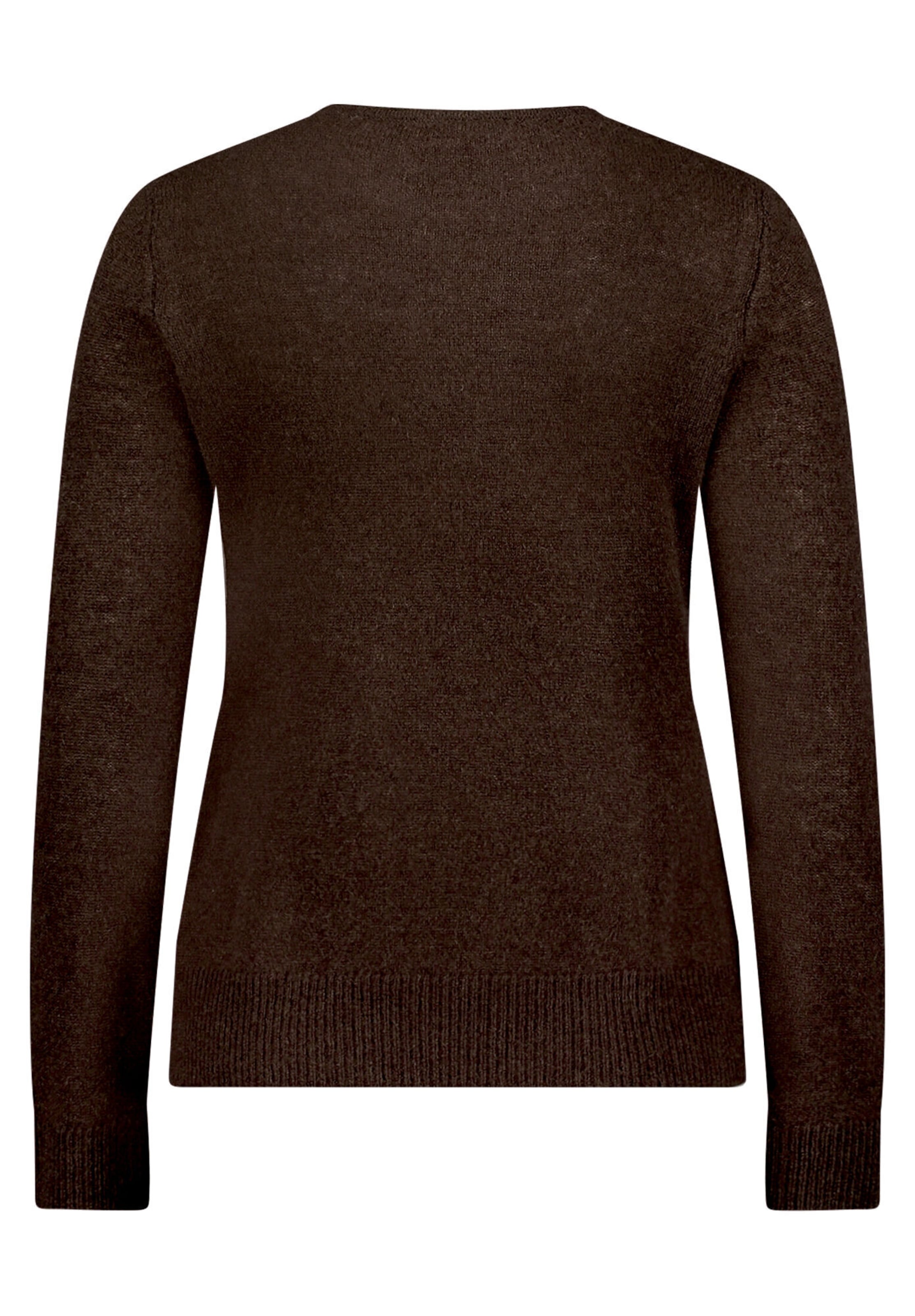 Betty Barclay Kaschmir-Pullover mit Rundhalsausschnitt in Braun