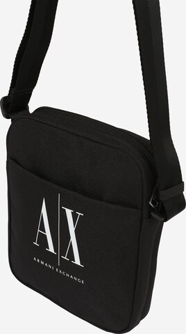 Borsa a tracolla di ARMANI EXCHANGE in nero: frontale