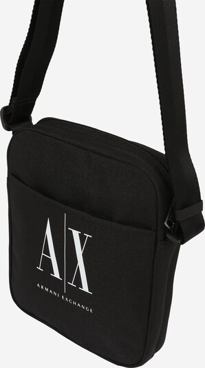 ARMANI EXCHANGE Чанта за през рамо тип преметка в черно / бяло, Преглед на продукта