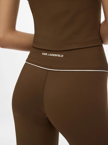 Karl Lagerfeld regular Κολάν 'Athleisure' σε καφέ