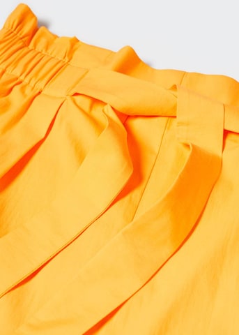 MANGO Regular Pleat-Front Pants 'Paper' in Yellow