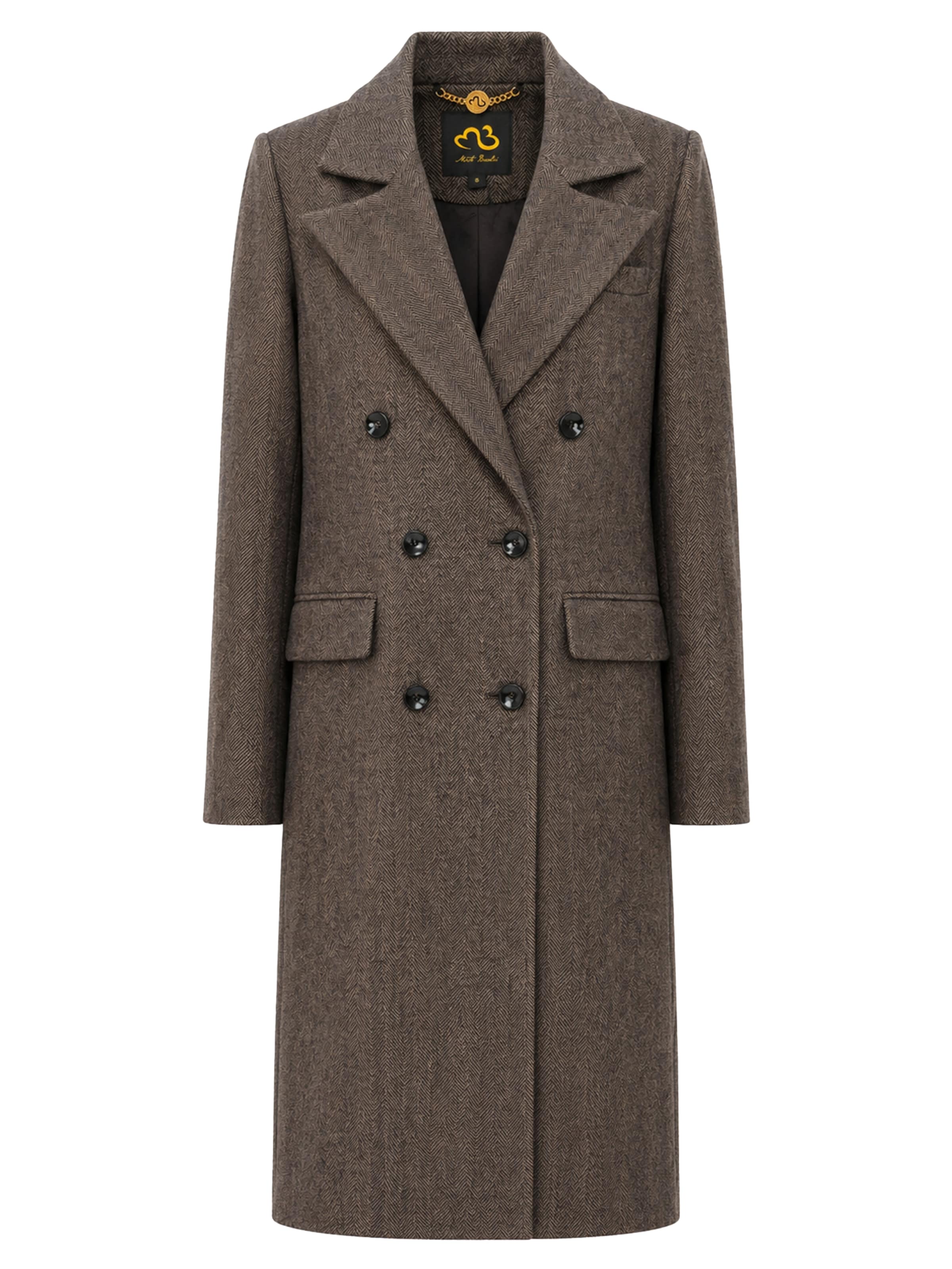 Cappotto di mezza stagione di MB by Marta Buzolic in marrone: frontale