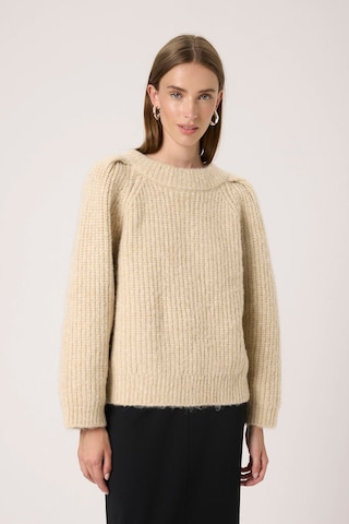 SOAKED IN LUXURY Trui 'Pleoni' in Beige: voorkant