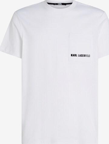balta Karl Lagerfeld Marškinėliai: priekis