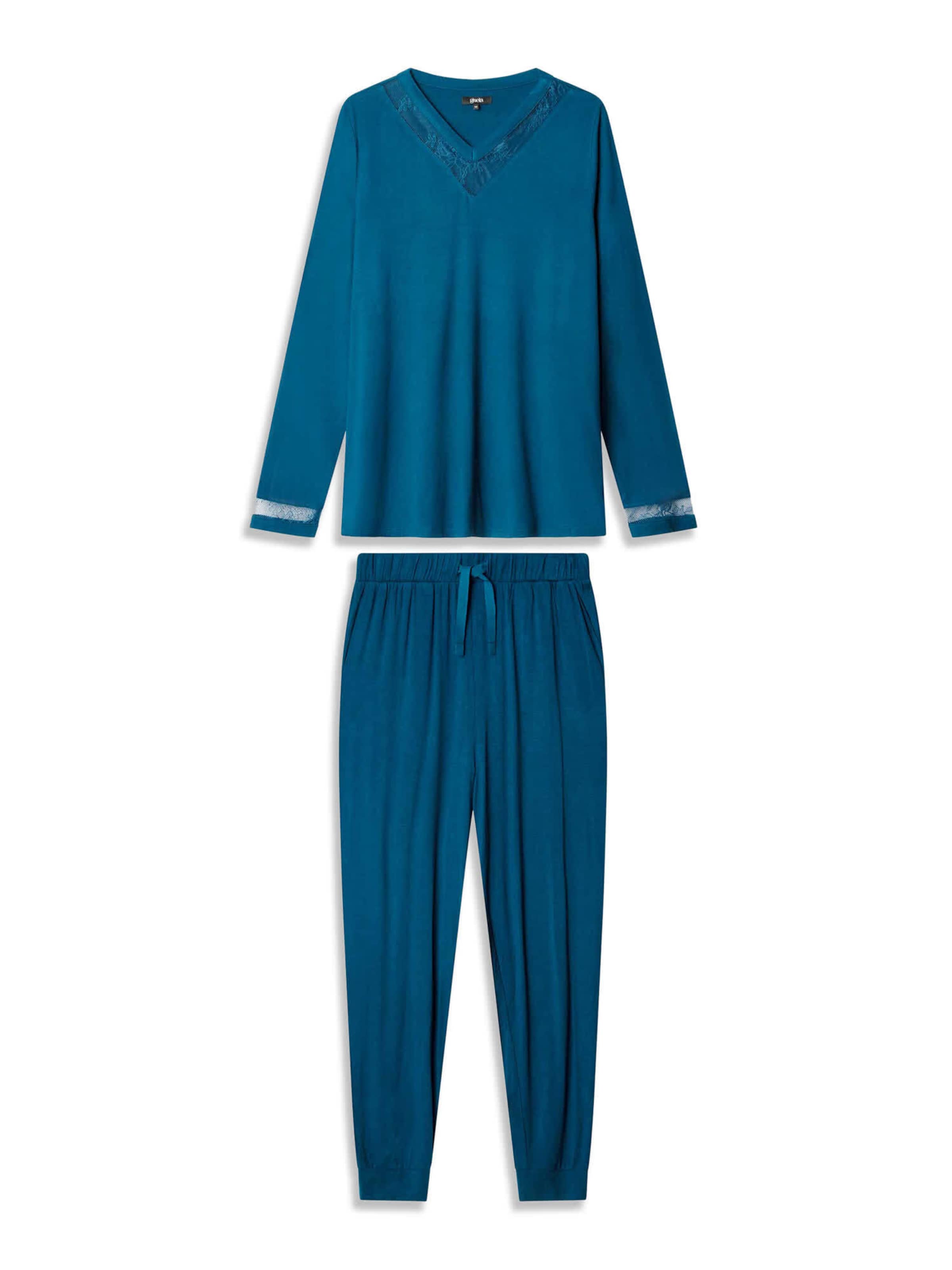 Gisela - Pijama en azul: frente