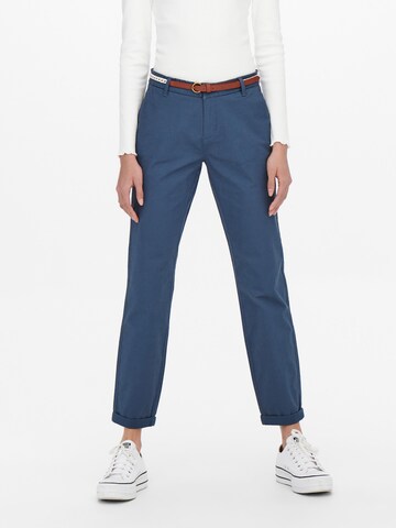 ONLY Slim fit Chino trousers 'BIANA' in Blue: front