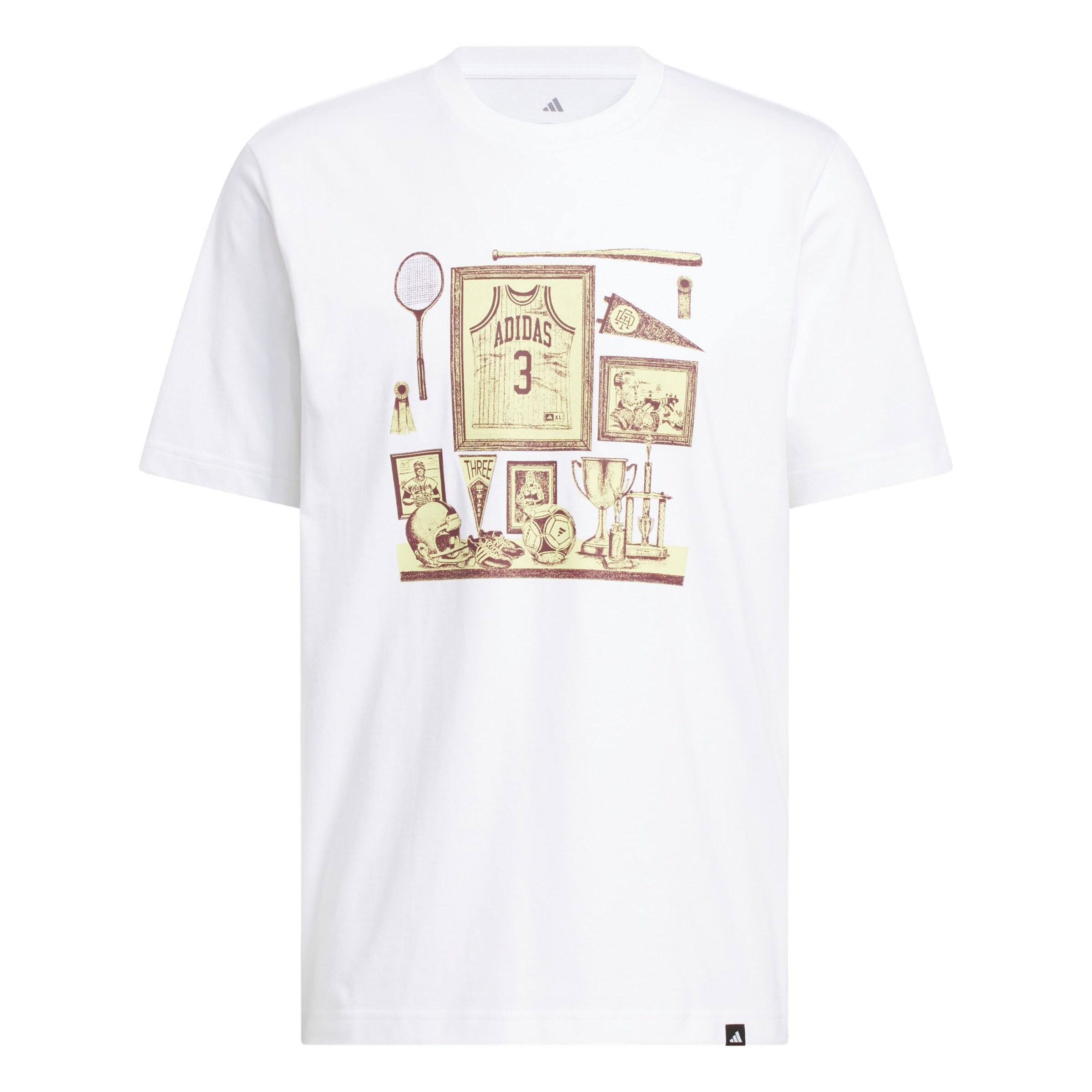 ADIDAS SPORTSWEAR Funktionsshirt 'Sports Bar Memorabilia' in Weiß: Vorderseite