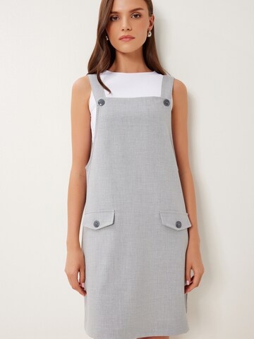 Gonna con pettorina di Happiness İstanbul in grigio: frontale