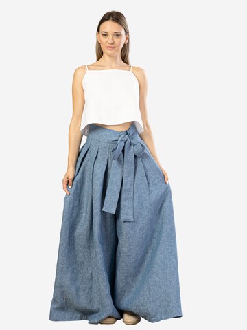 Nikka Place Wide Leg Hose 'Freesia' in Blau