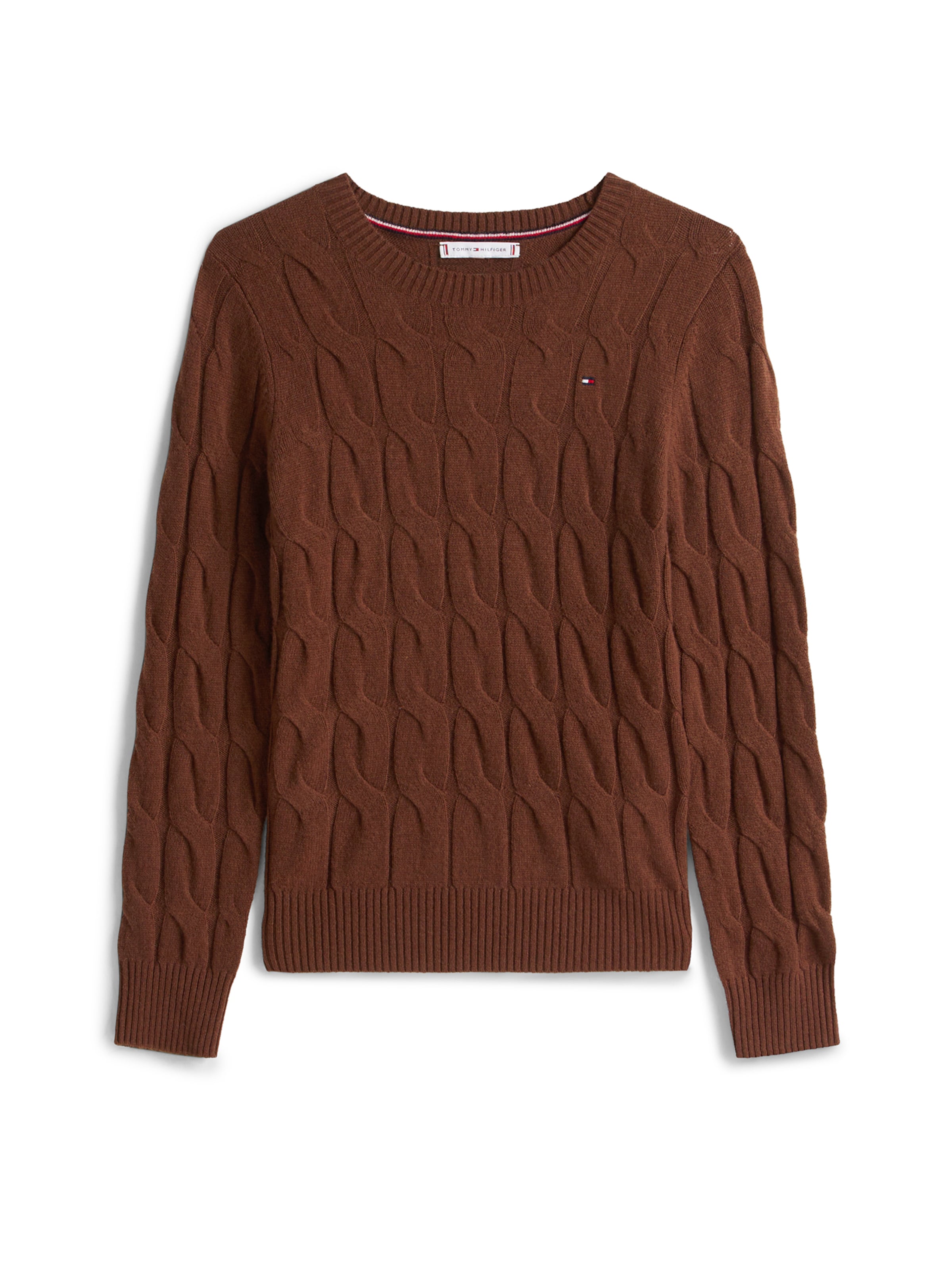 TOMMY HILFIGER Pullover in Braun: Vorderseite
