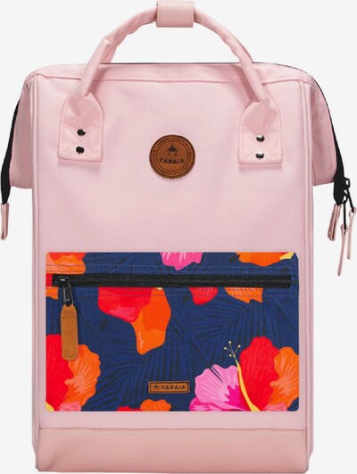 Cabaia Backpack in marine blue / Pink / Dusky pink / Black, Item view