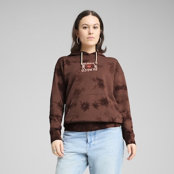 PUMA Sweatshirt 'Wardrobe Ess' in Brown: front