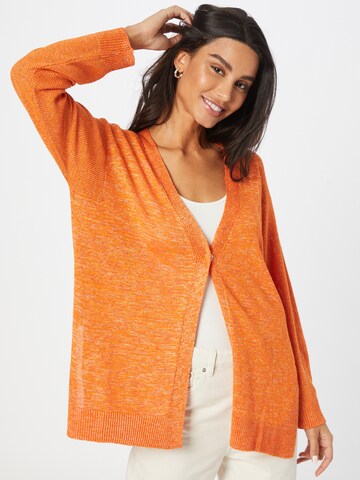 UNITED COLORS OF BENETTON Knit cardigan in Orange: front