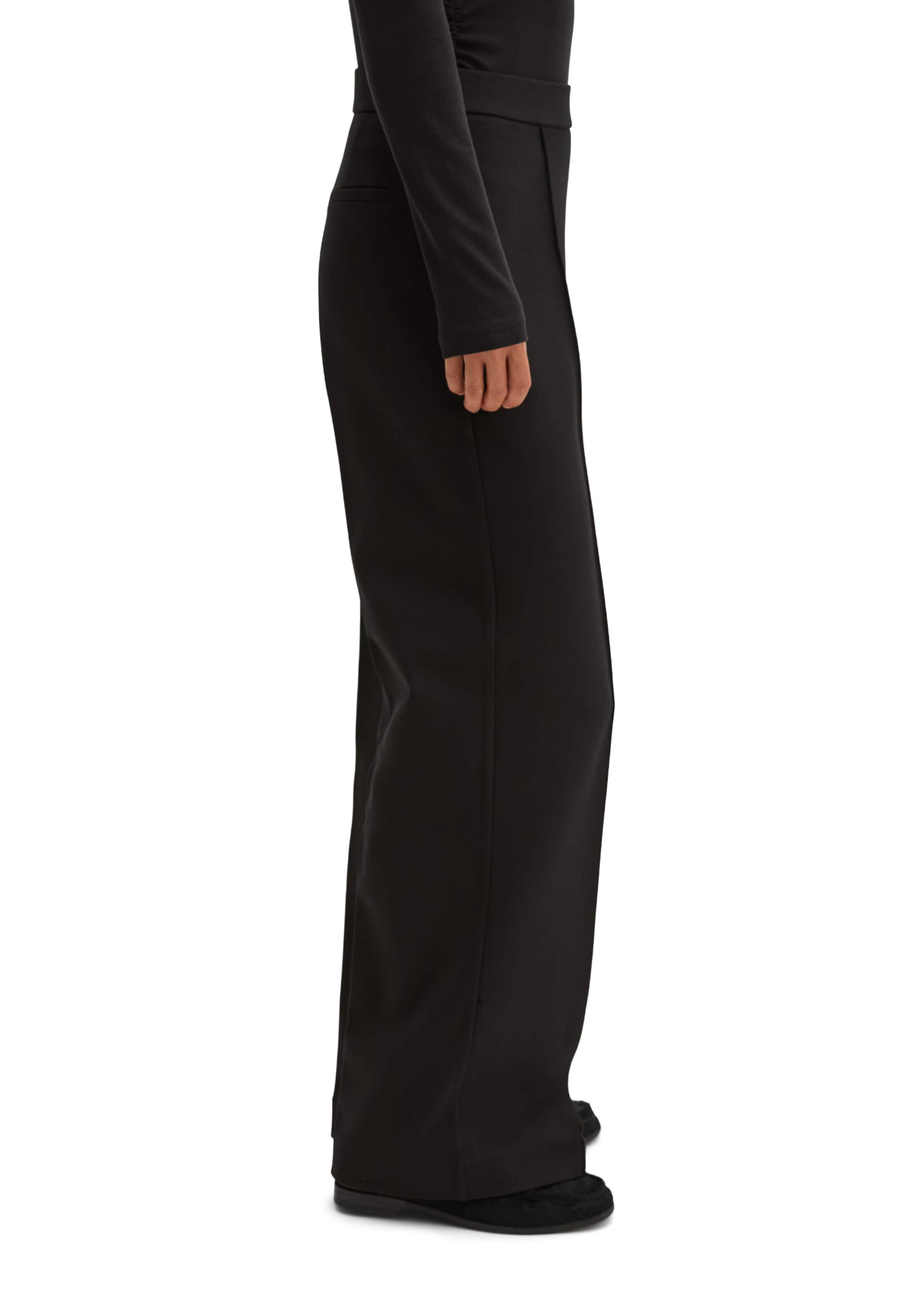 Wide Leg Pantalon à plis Marc O'Polo en noir