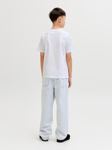 T-Shirt 'JCOFUSION DOTS' Jack & Jones Junior en blanc