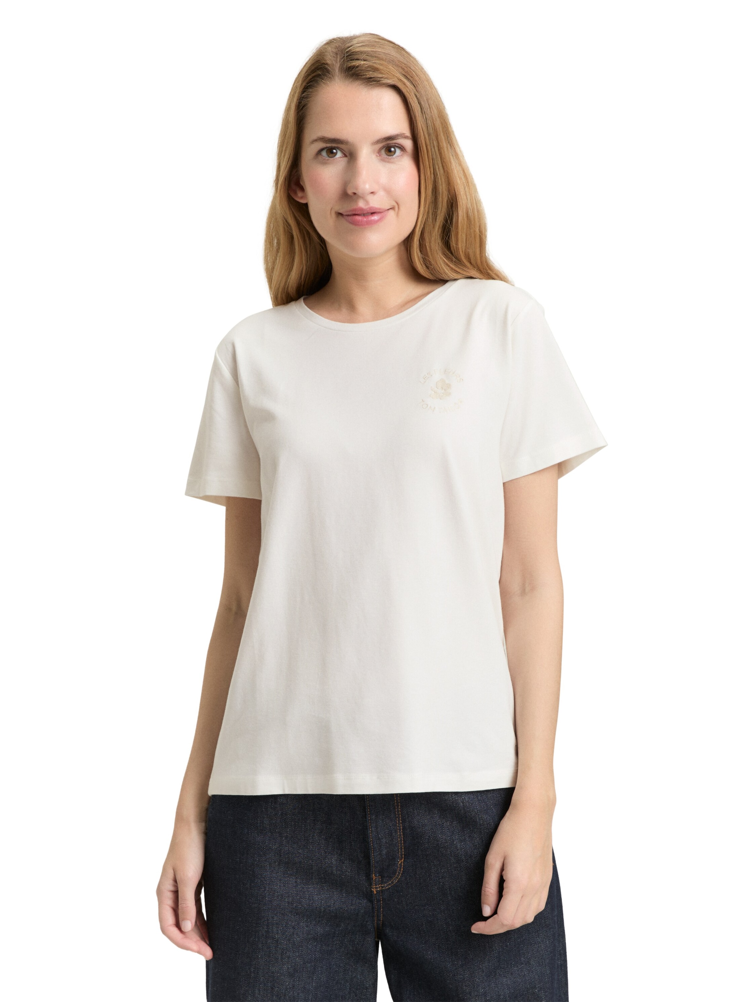 TOM TAILOR Majica | bela barva: sprednja stran