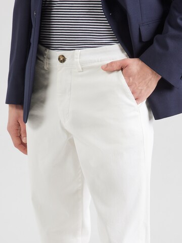 SELECTED HOMMESlimfit Chino hlače 'SLHNEW MILES' - bijela boja