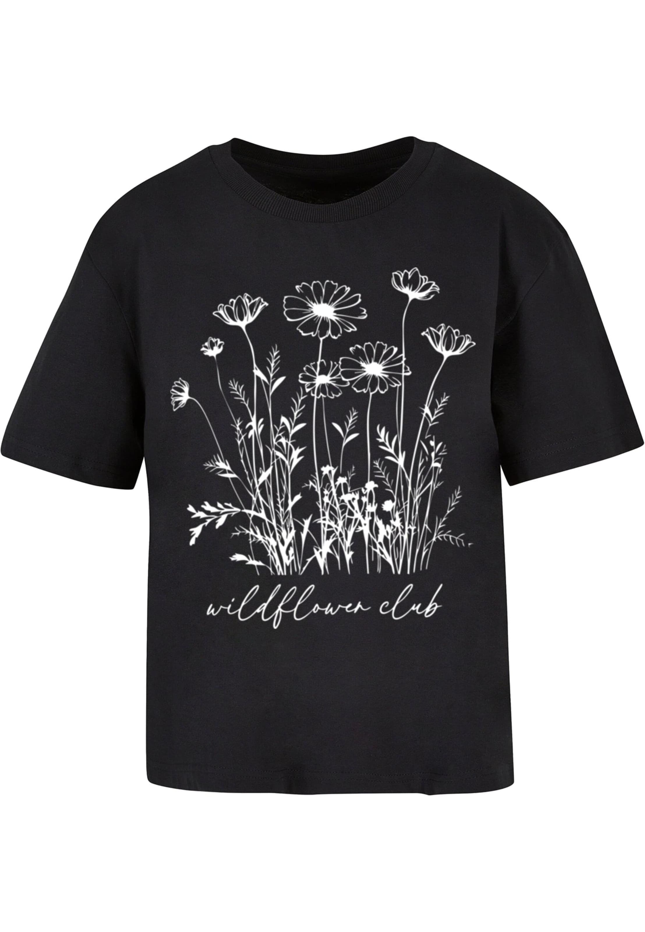 Cloud5ive Shirt 'Wildflower' in Black: front