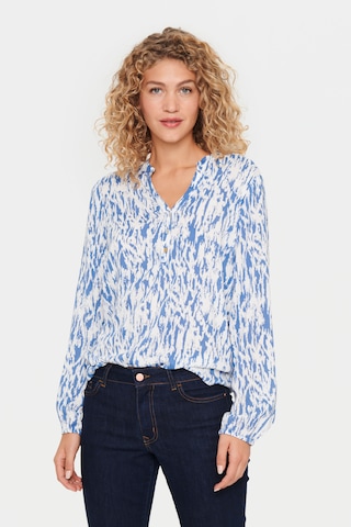 SAINT TROPEZ Blouse 'Carla' in Blauw: voorkant