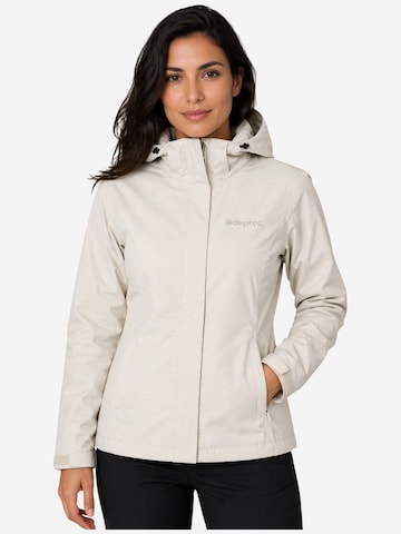 deproc Winter jacket 'Outdoorjacke LAVAL Damen Regenjacke, Wanderjacke' in White: front